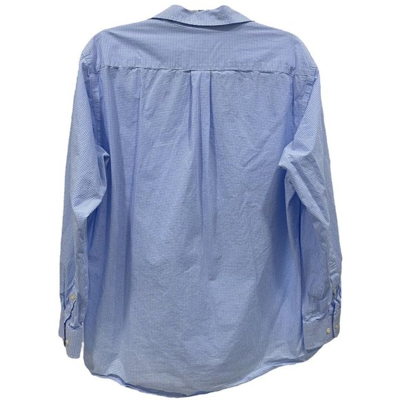 CLUB ROOM Performance Men’s Long Sleeve Cotton Dress Shirt 16/34-35 Blue Check - Picture 3 of 7